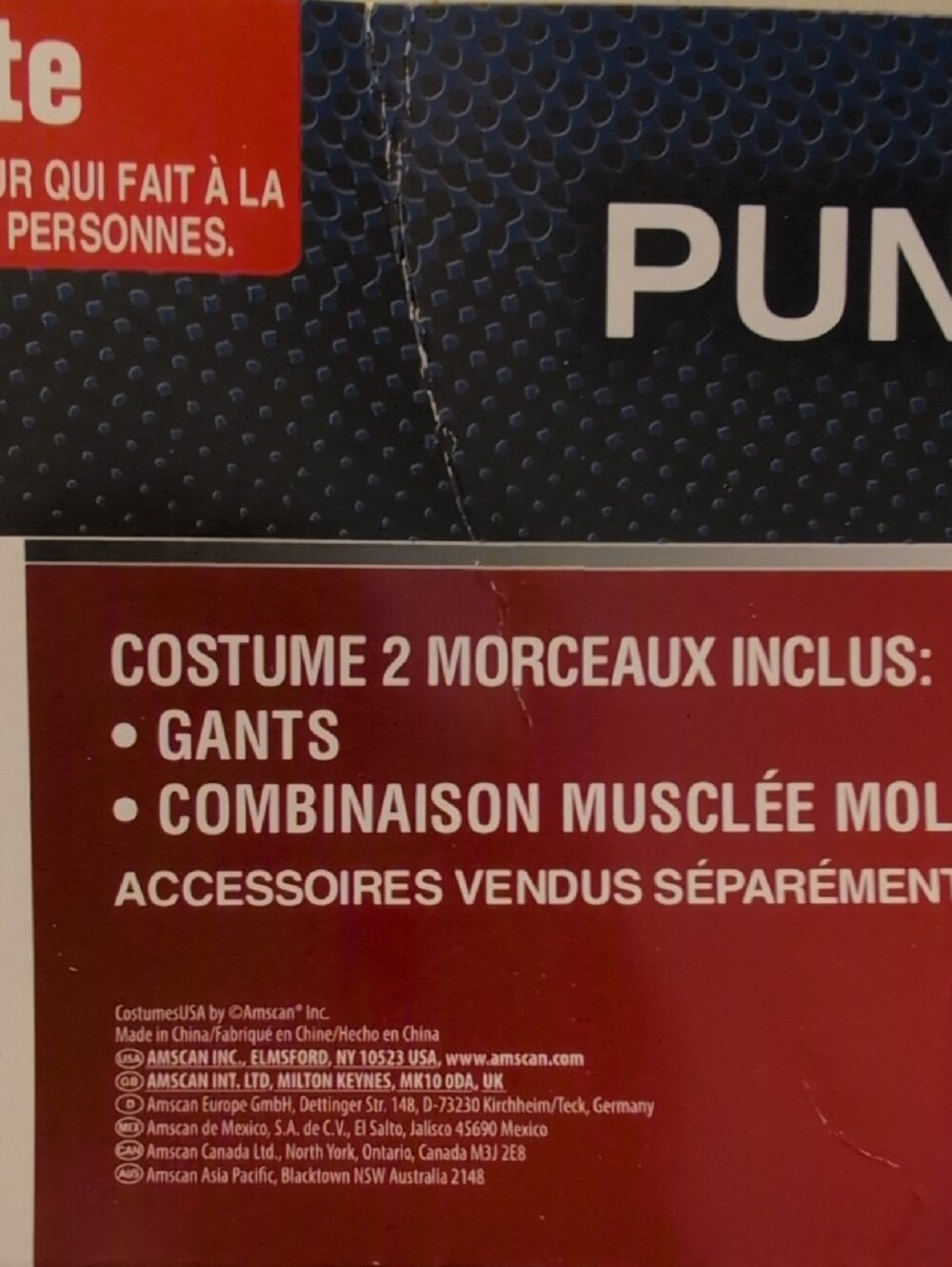 Marvel Punisher Costume - Black & White Muscle Suit - Picture 3 of 3